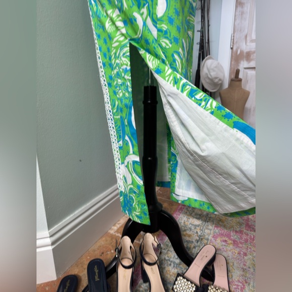 Lilly Pulitzer Green and White Sheath Maxi Dress - Picture 4 of 14